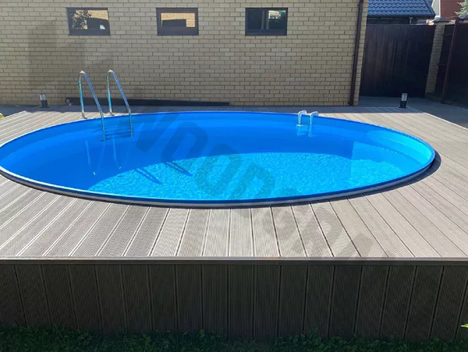 Терраса из ДПК для бассейна